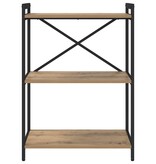 VidaXL Boekenkast artisanaal eikenkleurig 60 x 30 x 83 cm Bewerkt hout