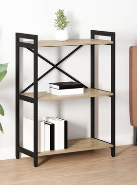 VidaXL Boekenkast Sonoma eiken 60 x 30 x 83 cm Bewerkt hout