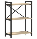 VidaXL Boekenkast Sonoma eiken 60 x 30 x 83 cm Bewerkt hout