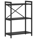 VidaXL Boekenkast Zwart eiken 60 x 30 x 83 cm Bewerkt hout