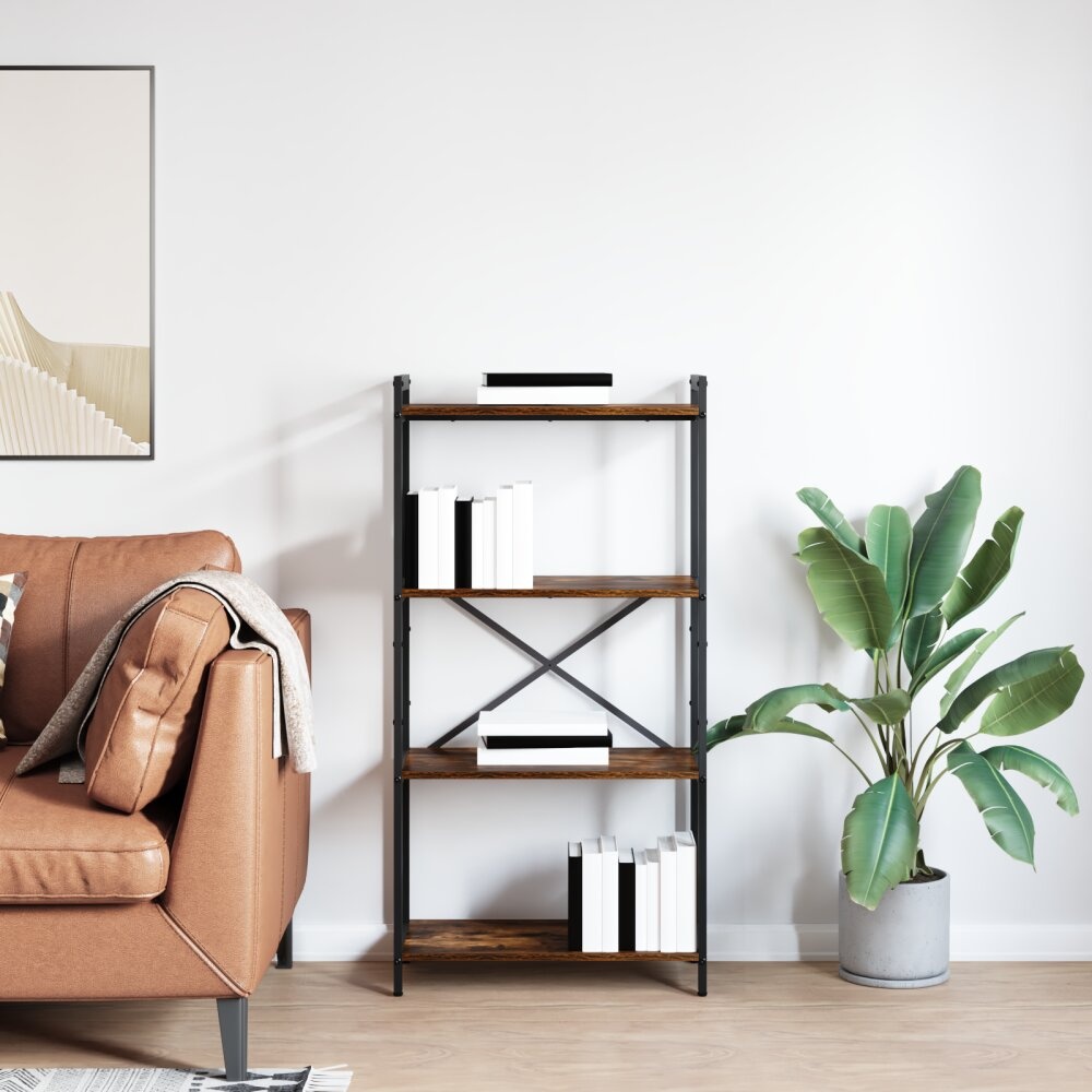 VidaXL Boekenkast Gerookt eiken 60 x 30 x 118 cm Spaanplaat