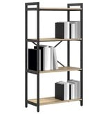 VidaXL Boekenkast Sonoma eiken 60 x 30 x 118 cm MDF en Staal