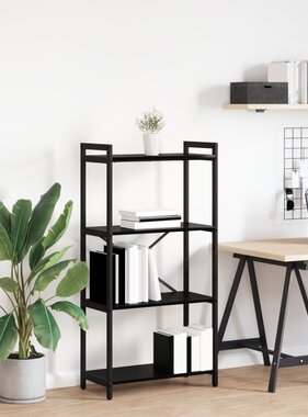 VidaXL Boekenkast Zwart eiken 60 x 30 x 118 cm Bewerkt hout