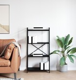 VidaXL Boekenkast Zwart eiken 60 x 30 x 118 cm Bewerkt hout