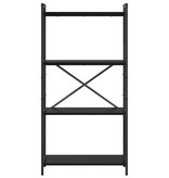 VidaXL Boekenkast Zwart eiken 60 x 30 x 118 cm Bewerkt hout