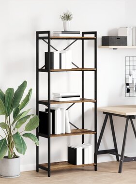 VidaXL Boekenkast Oud hout 60 x 30 x 153 cm Bewerkt hout