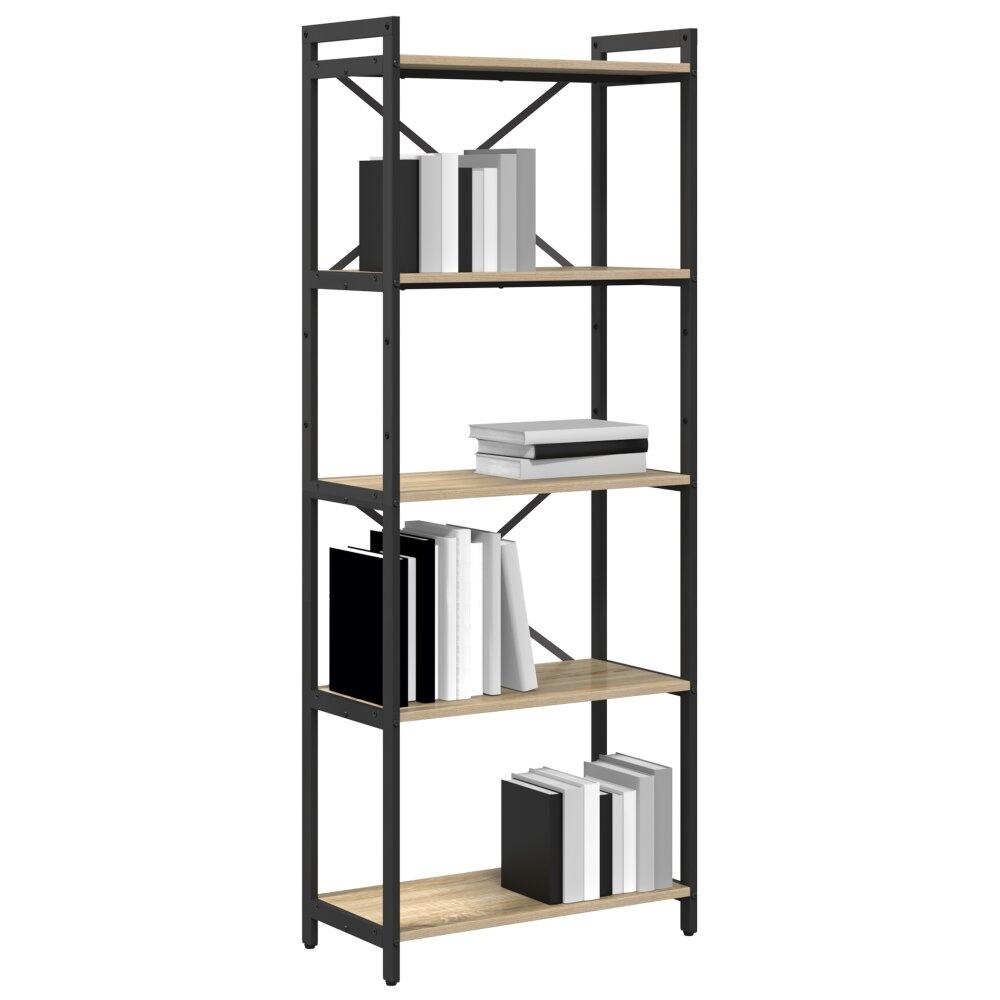 VidaXL Boekenkast Sonoma eiken 60 x 30 x 153 cm Bewerkt hout