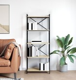 VidaXL Boekenkast Sonoma eiken 60 x 30 x 153 cm Bewerkt hout