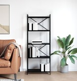 VidaXL Boekenkast Zwart eiken 60 x 30 x 153 cm Bewerkt hout