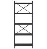 VidaXL Boekenkast Zwart eiken 60 x 30 x 153 cm Bewerkt hout