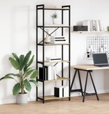 VidaXL Boekenkast Sonoma eiken 60 x 30 x 188 cm MDF en Staal