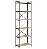 VidaXL Boekenkast Sonoma eiken 60 x 30 x 188 cm MDF en Staal