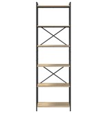 VidaXL Boekenkast Sonoma eiken 60 x 30 x 188 cm MDF en Staal