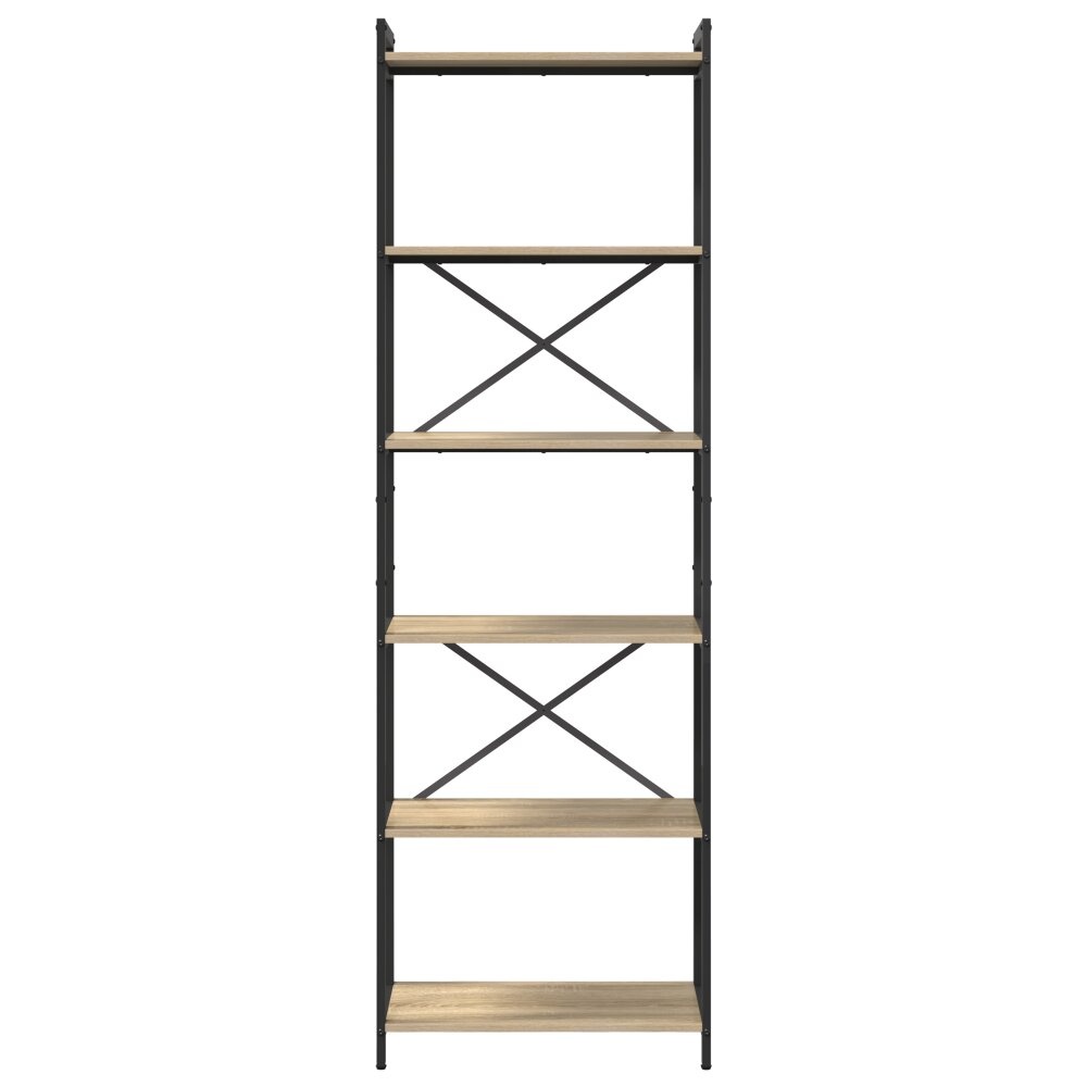 VidaXL Boekenkast Sonoma eiken 60 x 30 x 188 cm MDF en Staal