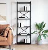 VidaXL Boekenkast Zwart eiken 60 x 30 x 188 cm Spaanplaat