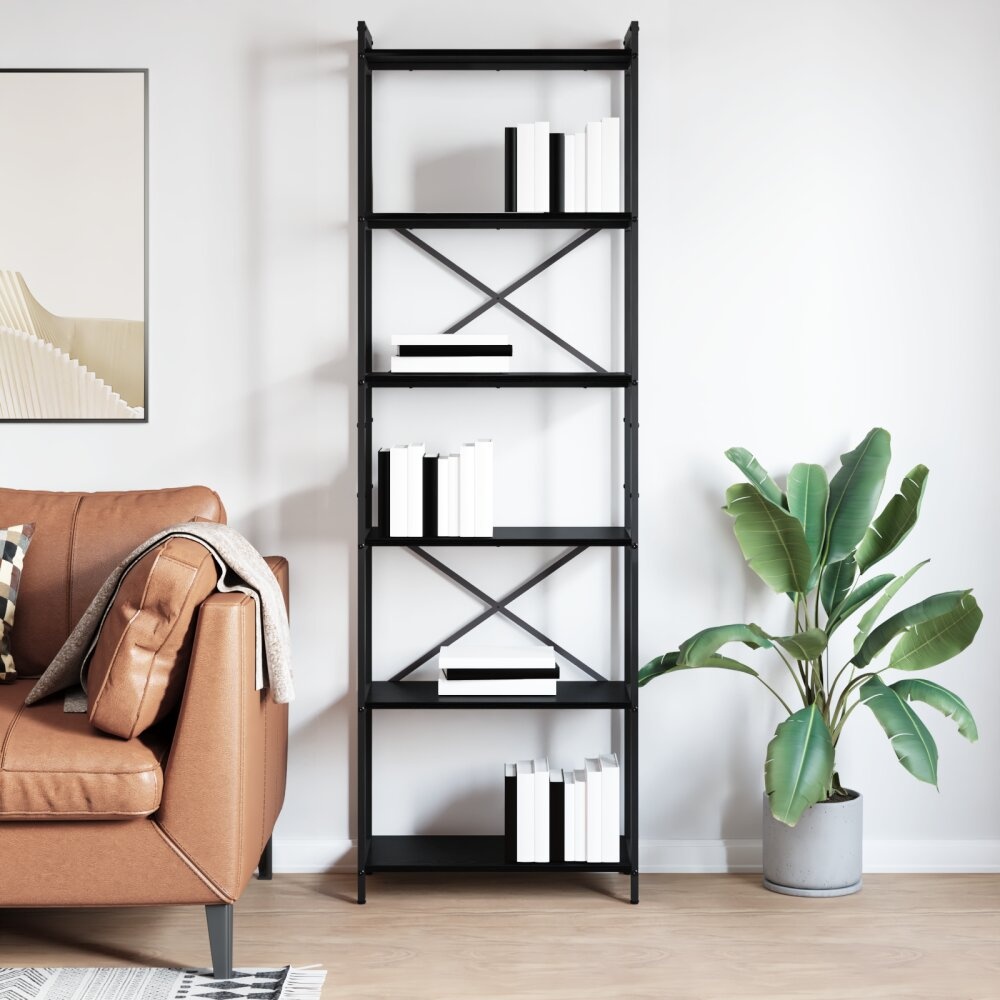 VidaXL Boekenkast Zwart eiken 60 x 30 x 188 cm Spaanplaat