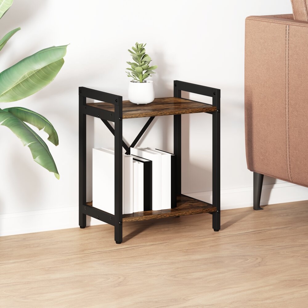 VidaXL Boekenkast Gerookt eiken 40 x 30 x 48.5 cm Bewerkt hout