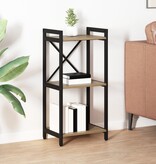 VidaXL Boekenkast artisanaal eikenkleurig 40 x 30 x 83 cm Bewerkt hout