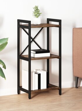 VidaXL Boekenkast Gerookt eiken 40 x 30 x 83 cm Bewerkt hout
