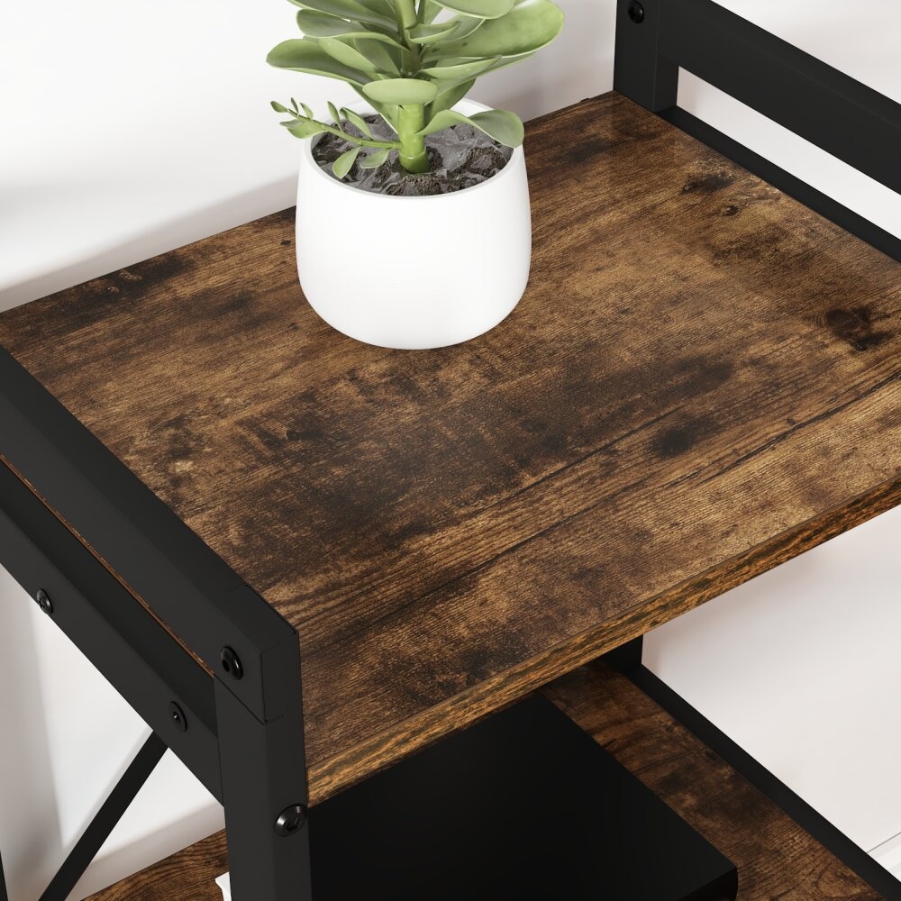 VidaXL Boekenkast Gerookt eiken 40 x 30 x 83 cm Bewerkt hout