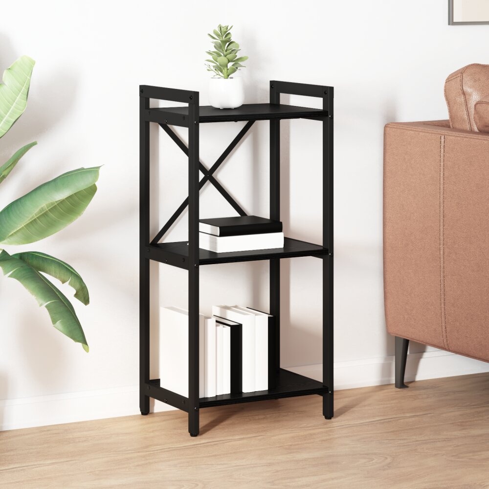 VidaXL Boekenkast Zwart eiken 40 x 30 x 83 cm Bewerkt hout