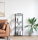 VidaXL Boekenkast Grijs sonoma 40 x 30 x 118 cm Hout en Staal