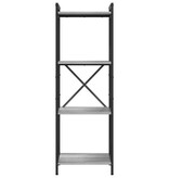 VidaXL Boekenkast Grijs sonoma 40 x 30 x 118 cm Hout en Staal
