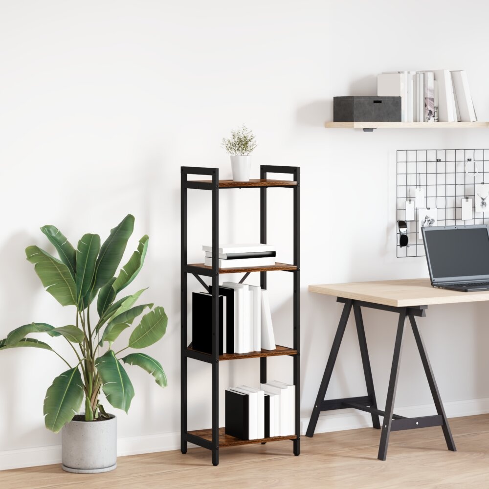 VidaXL Boekenkast Gerookt eiken 40 x 30 x 118 cm Hout