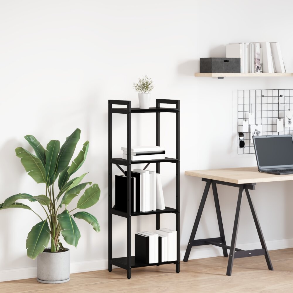 VidaXL Boekenkast Zwart eiken 40 x 30 x 118 cm Bewerkt hout