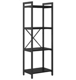 VidaXL Boekenkast Zwart eiken 40 x 30 x 118 cm Bewerkt hout