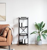 VidaXL Boekenkast Zwart eiken 40 x 30 x 118 cm Bewerkt hout