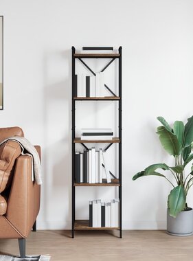 VidaXL Boekenkast Gerookt eiken 40 x 30 x 153 cm Bewerkt hout