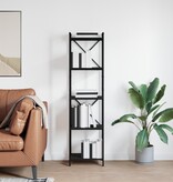 VidaXL Boekenkast Zwart eiken 40 x 30 x 153 cm Bewerkt hout