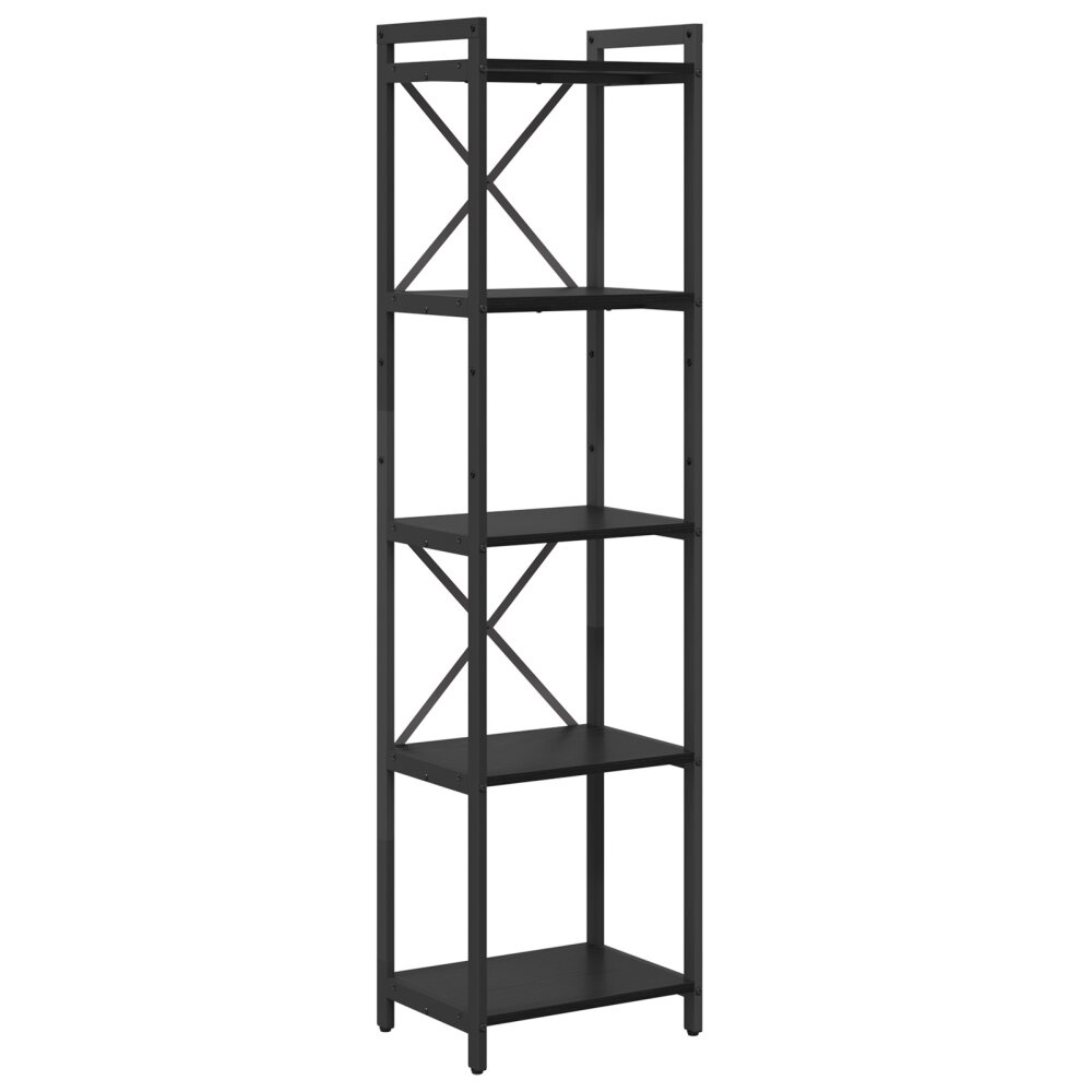 VidaXL Boekenkast Zwart eiken 40 x 30 x 153 cm Bewerkt hout