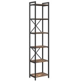 VidaXL Boekenkast Gerookt eiken 40 x 30 x 188 cm Bewerkt hout