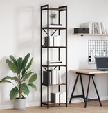 VidaXL Boekenkast Gerookt eiken 40 x 30 x 188 cm Bewerkt hout