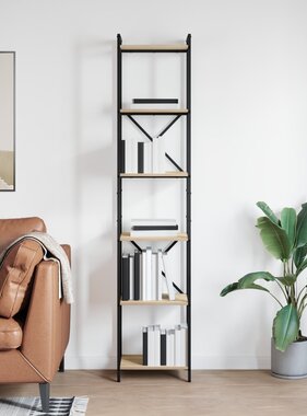 VidaXL Boekenkast Sonoma eiken 40 x 30 x 188 cm Bewerkt hout
