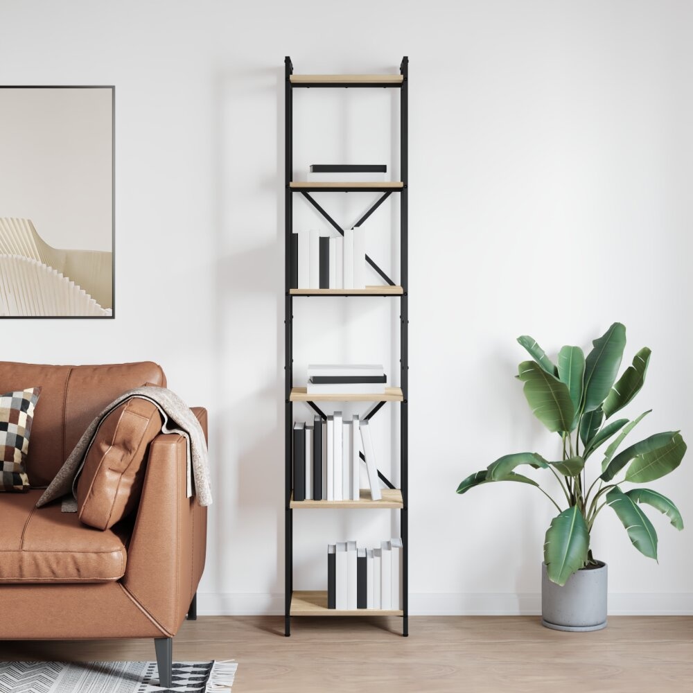 VidaXL Boekenkast Sonoma eiken 40 x 30 x 188 cm Bewerkt hout