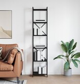 VidaXL Boekenkast Zwart eiken 40 x 30 x 188 cm Bewerkt hout