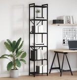 VidaXL Boekenkast Zwart eiken 40 x 30 x 188 cm Bewerkt hout