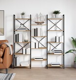 VidaXL Boekenkast artisanaal eikenkleurig 156 x 25 x 167.5 cm