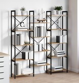 VidaXL Boekenkast artisanaal eikenkleurig 156 x 25 x 167.5 cm