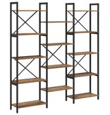 VidaXL Boekenkast Oud hout 156 x 25 x 167.5 cm Bewerkt hout