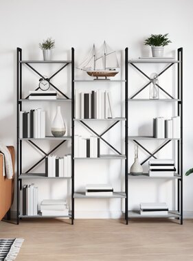 VidaXL Boekenkast Grijs sonoma 156 x 25 x 167.5 cm Bewerkt hout