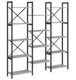 VidaXL Boekenkast Grijs sonoma 156 x 25 x 167.5 cm Bewerkt hout