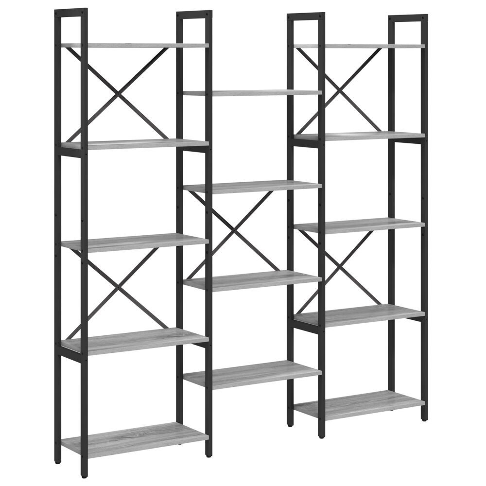 VidaXL Boekenkast Grijs sonoma 156 x 25 x 167.5 cm Bewerkt hout