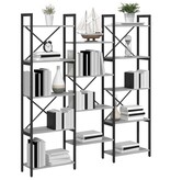 VidaXL Boekenkast Grijs sonoma 156 x 25 x 167.5 cm Bewerkt hout