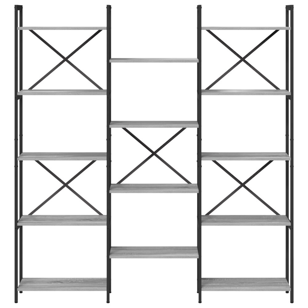 VidaXL Boekenkast Grijs sonoma 156 x 25 x 167.5 cm Bewerkt hout