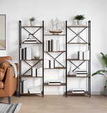 VidaXL Boekenkast Gerookt eiken 156 x 25 x 167.5 cm Bewerkt hout