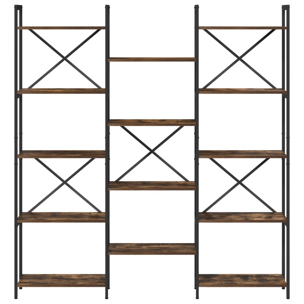 VidaXL Boekenkast Gerookt eiken 156 x 25 x 167.5 cm Bewerkt hout